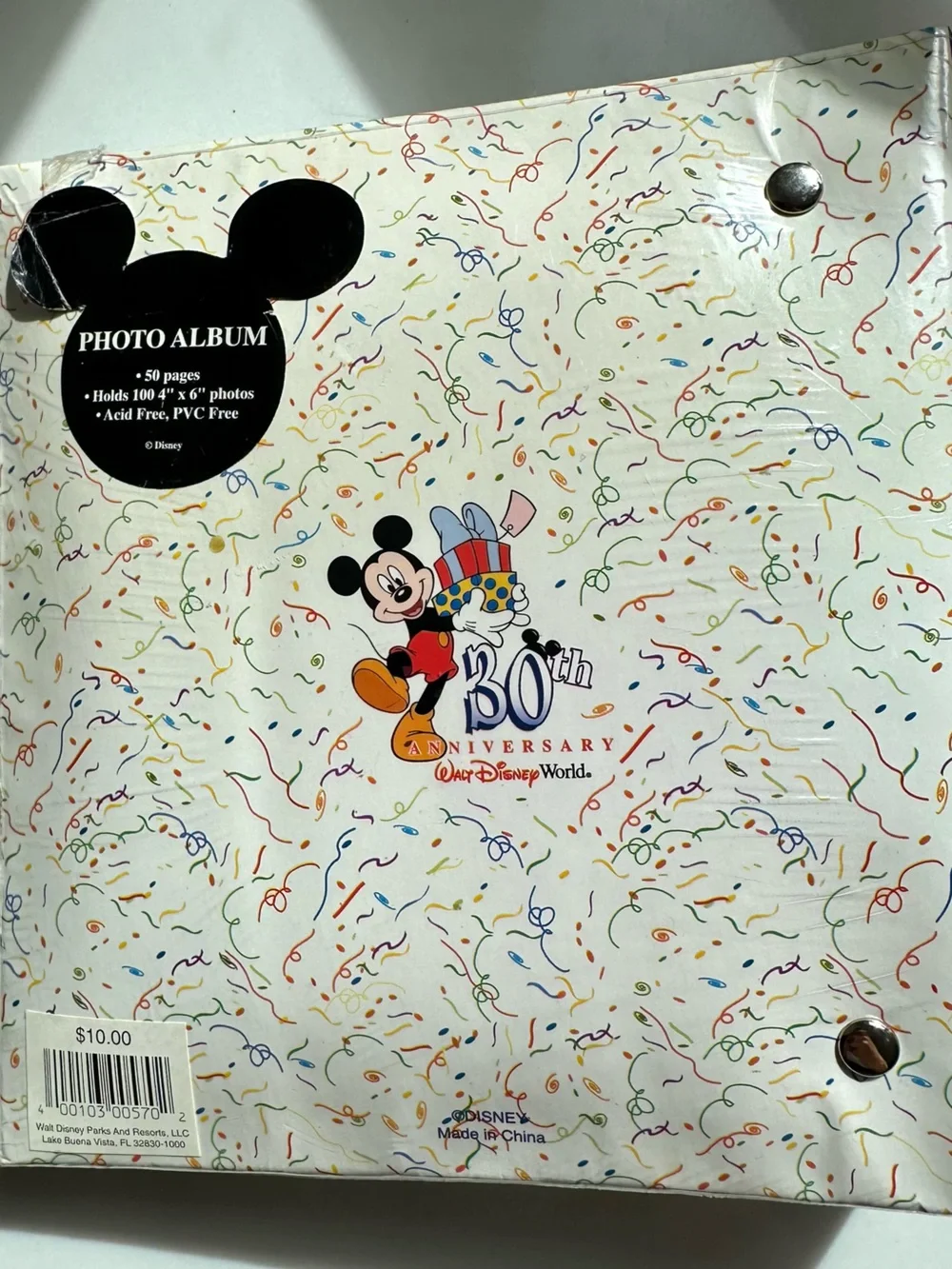 Walt Disney World 30th Anniversary vintage Photo Album Mickey Disney NWT - Picture 2 of 3